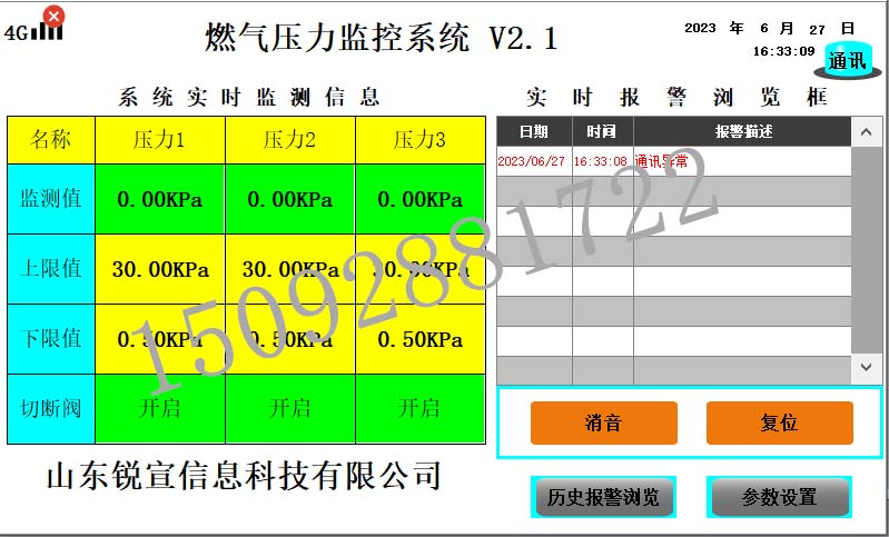 燃气压力监控系统